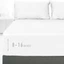 Sunflower Twin Fitted Sheet, 1-Piece Deep Pocket Fitted Bottom Sheet 15", 100% Cotton Sateen Soft Breathable, White