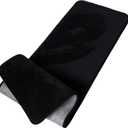 Black Memory Foam Bathroom Runner Rug Long Narrow Bath Mat Non Slip Soft Absorbent Washable Plush Microfiber Bath Rug 16" x 47"