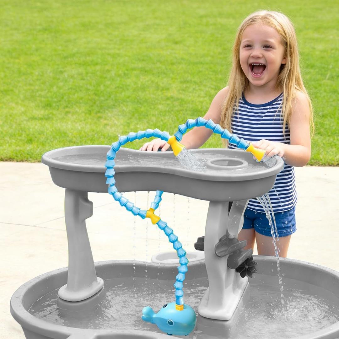 okcool Rechargeable Water Table Pump(Huge Water Output 8L/min),Kids Sand Water Play Pump, Whale-Shaped Design, Suitable for Most Water Table on Market for Maximum Fun in Water Table for Kids