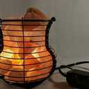 Basket Salt Lamp With Salt Chunks