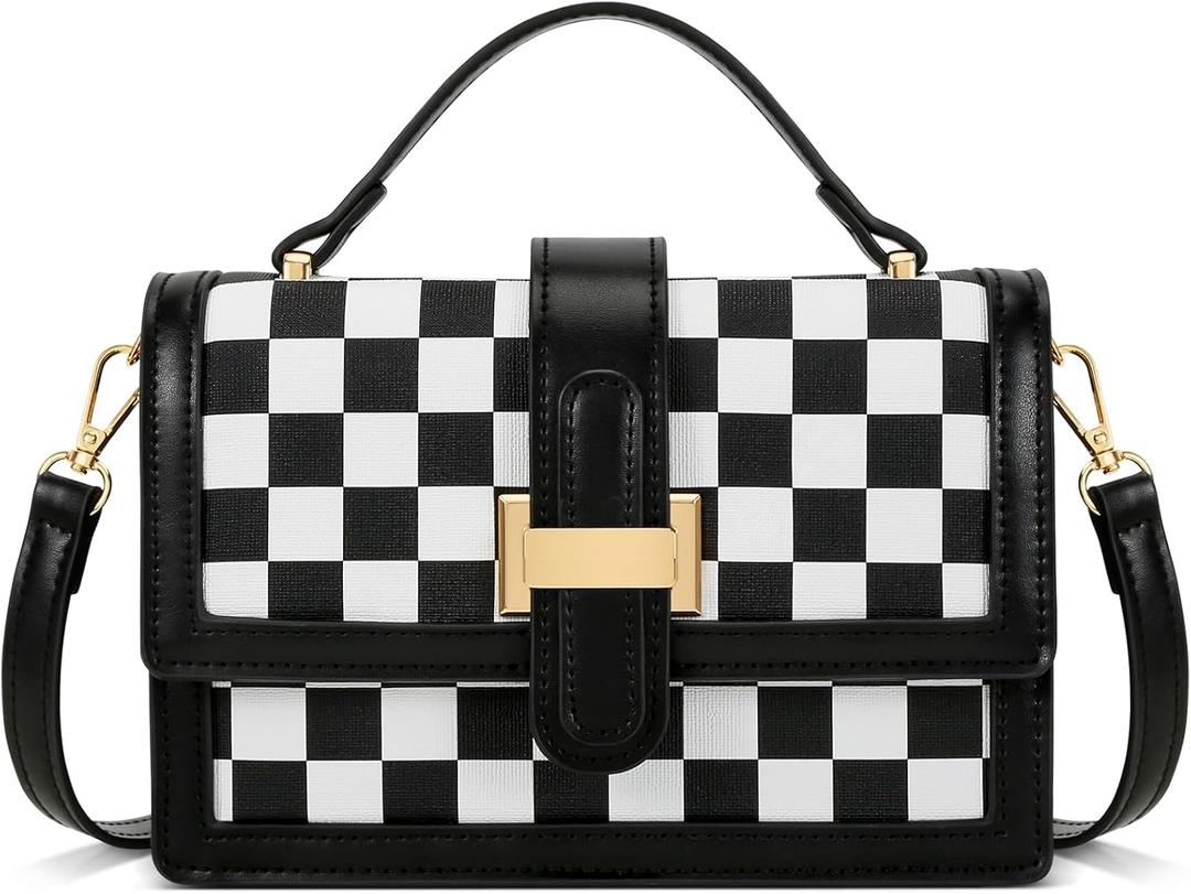 KKXIU Crossbody Bags for Women - Top Handle Purses for Lady, Leather Handbags Shoulder Clutch with Adjustable Shoulder Strap