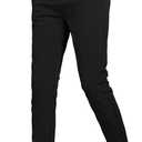 Plaid&Plain Men's Stretch Dress Pants Slim Fit Skinny Suit Pants (36W x 30L, Black)