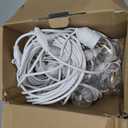 SUNTHIN 50FT Outdoor White String Light with 16 1W LED Shatterproof Filament Bulb for Patio Lights, Backyard, Porch, Party Lights