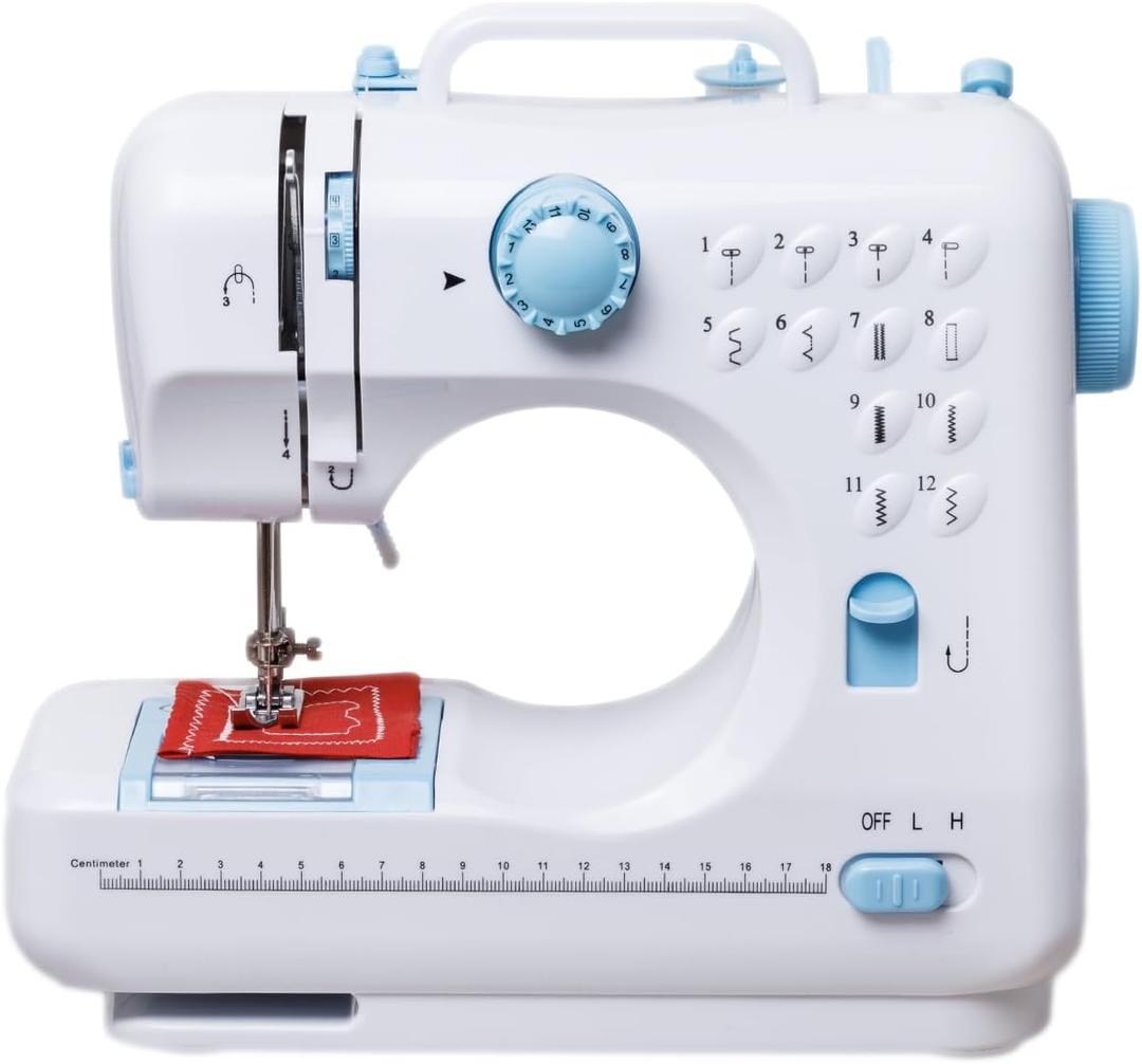 Sewing Machine for Beginners Mini Sewing Machines Kit Supplies 12 Built-in Stitches with Needles Assorted Thread Kit for Adult and Kids