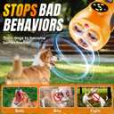 Dog Bark Deterrent Device - 3X Ultrasonic Anti-Bark Device with 5 Adjustable Levels, 30ft Range for Indoor/Outdoor Use Rechargeable & Portable for Your or Neighbor's Dog with Flashlight (Orange)