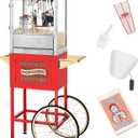 Great Northern Popcorn Company 5995 10 oz. Perfect Popper Popcorn Machine with Cart - Red (5995 GNP Red 10oz. Full)
