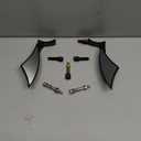 8mm 10mm Black Motorcycle Rearview Side Mirrors Blade Compatible with Harley Sportster Custom Iron 883 Road King Street Softail Electra Glide