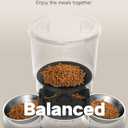 SURDY Automatic Cat Feeder for 2 Cats, 20 Cups/5L Automatic Food Dispenser for Small Pets Auto Cat Feeder for Dry Food, Dual Power Supply and Timer Setting 12 Portions 6 Meals Per Day (Black)