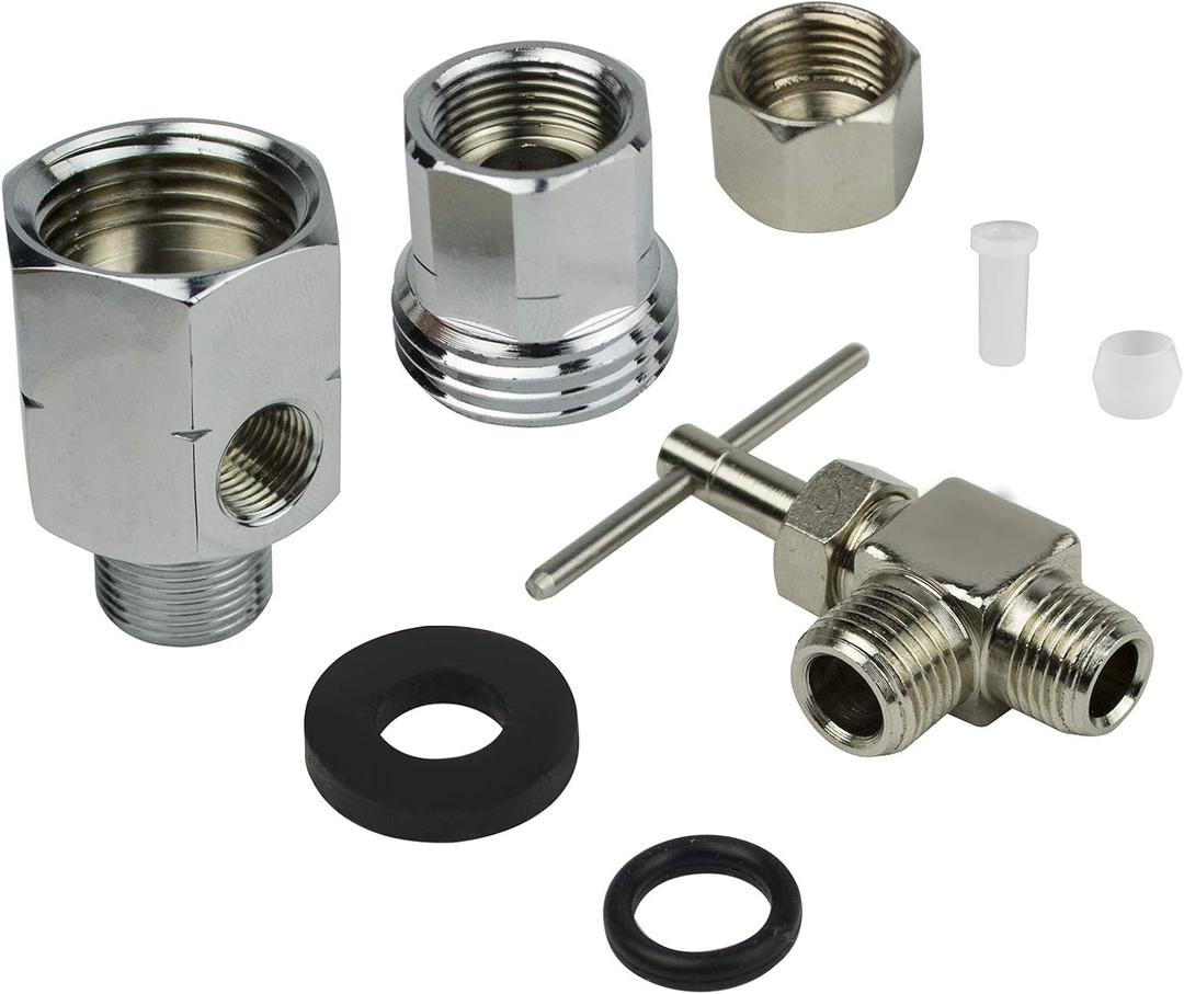 APEC Water Systems Feed Water Adapter 1/2" & 3/8" for Undersink System (SADDLE-FEED-1238)