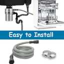 Universal Dishwasher Drain Hose - 10 Ft Discharge Hose - Corrugated and Flexible Dishwasher Hose Drain Replacement with Clamp