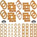 60 Pcs Mini Gold Picture Frames with Magnetic Tape Small Vintage Resin Antique Miniature Tiny Frames DIY Baroque for Photo Jewelry Home Wedding Decor