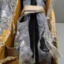 Amazon Basics Portable TV Dinner 4-Pack Rectangular Folding Tray Table with Storage Rack, Black, 15" x 19" x 26"