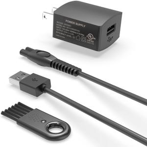 5V UL Charger for Philips Norelco Wet & Dry Electric Shaver & One Blade 360, Series 2000 2400 2600 3600 3900 5400 5000X 7200 i9000, 3000 5000 7000, for Phillips OneBlade QP2724 QP2834 Trimmer Razor