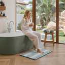 2 x 2x8 Runner Rug Emerald Green Bath Mats Plush Pom-Pom Super Absorbent Bathroom Rug Non Slip Machine Washable Bath Mat for Bathroom Floor Quick Dry 16" x 24"
