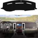 Dashboard Dash Cover Mat Carpet Compatible with 2010-2014 Dodge Ram 1500 2500 3500 Black