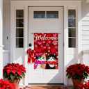 Welcome Valentines Day Romantic Love Heart Couple Cats Paw House Flag large 28X40 Inch Big Vertical Double Sided Yard Outdoor Outside Holiday Decoration