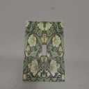 William Morris White/Green Vintage Floral Decorative Light Switch Cover Plate 1 Gang Single Toggle Switch Wall Plate Cover Electrical Device Faceplate for Bedroom Kitchen Decor 5 X 3 IN