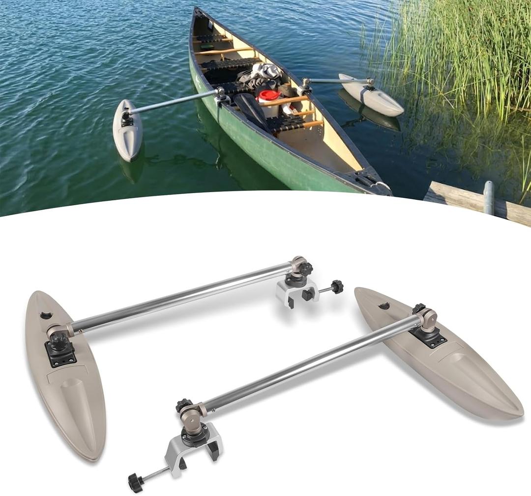 Canoe Outriggers/Canoe Stabilizers Kit, Clamp-on Mounting, 32" Aluminum Arm, false