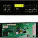 Upgraded 316419141 5304509493 Range Oven Electronic Control Board EOC, compatible with Electrolux Frigidaire Range Ovens, Replacement 316418200 316557100, with Black Overlay keypad faceplate included