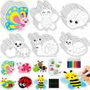 30 Sets Spring Bug Arts Crafts Coloring Magnets Kits for Fridge Color Your Own Insect Bee Butterfly Ladybug DIY Magnetic Crafts for Spring Summer Party Decorations Classroom Home Activities Games