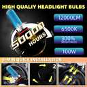 Halogen Headlight Bulbs Fit for Toyota RAV4 2016-2018 Lights bulb,9012 High Beam + H11 Low Beams,6000K White Bright,300% Brightness,Plug N Play,Pack of 4