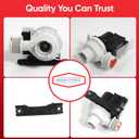 137221600 Washer Drain Pump By DR Quality Parts for Frigidaire, Kenmore, Electrolux Directly Replaces AP5684706, PS7783938, 131724000, 134051200