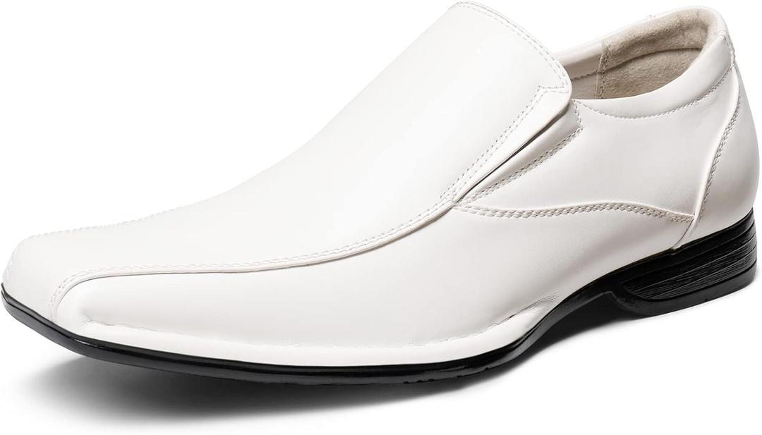 Bruno Marc Men's Giorgio Leather Lined Dress Loafers Shoes (11, 1-white)