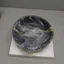 Large Decorative Resin Bowl, Modern Handicraft Bowls for Home Decor, Decorative Fruit Bowl for Kitchen Counter, Stylish Key Bowl for Entry Table, Artificial Stone Black