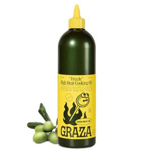 Graza Frizzle High Heat Cooking Oil - High Polyphenol Cooking Oil with a Neutral Flavor in a Squeeze Bottle for Frying, Baking & Grilling - High Smoke Point Oil Made From 100 Olives - 25.3 Fl Oz (750ml), BB Date: 01/24/2027