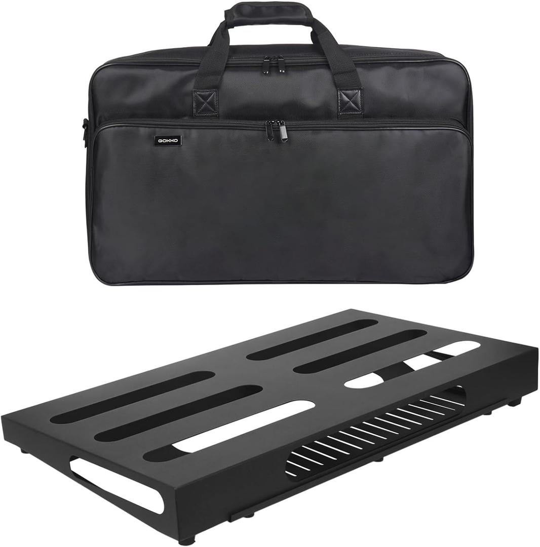 GOKKO Guitar Pedal Board with Power Supply Bracket 22" x 12.6"
