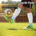 Soccer Shin Guards Pads for Kids Youth Adult, Espinilleras De Futbol para Hombres, Calf Compression Sleeve with Honeycomb Pads, Protective Soccer Gear for Boys, Girls, Small, White