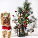 6 Pieces Christmas Tree Picks Sprays Christmas Tree Topper Decoration Glitter Ball Toppers for Christmas Tree Wreath Decoration Party Home Supply (Style C)