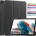 Case for Samsung Galaxy Tab A9+ Plus (SM-X210/X215/X216) - Lightweight Tri-Fold Stand Shell Case Cover for Galaxy Tab A9+ 11" Inch Tablet 2023 Released + 1 Stylus (Black)