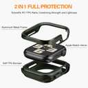 6 x Bisikor 2 in 1 Metal Case Compatible with Apple Watch Series 6/5/4/SE 44mm Case, Rugged Protective Bumper with Shockproof Silicone Cover for iWatch 44mm (Army Green)