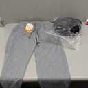 3 Pack Boy's Baggy Sweatpants Thin Straight Leg Open Bottom Athletic Pants Spring Drawstring Joggers with Pockets (Large, Light Gray, Dark Gray, Black)