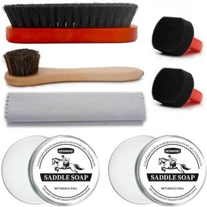 Saddle Soap For Leather Boots Cleaning Suede Shoe Leather Conditioner Shoe Polish Kit 2.11OZ