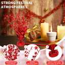 12 Pack Metallic Foil Spary Centerpieces for Tables, Red Centerpieces for Tables Decorations, Star Brust Table Centerpieces for Birthday Graduation Wedding Baby Shower Party