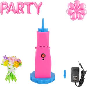Balloon Pump Electric Air Pump for Long Balloon Inflator Blower Machine for Birthday Party Celebration Balloons Decorations for Foil Twisty Animal Balloons globos (Red)