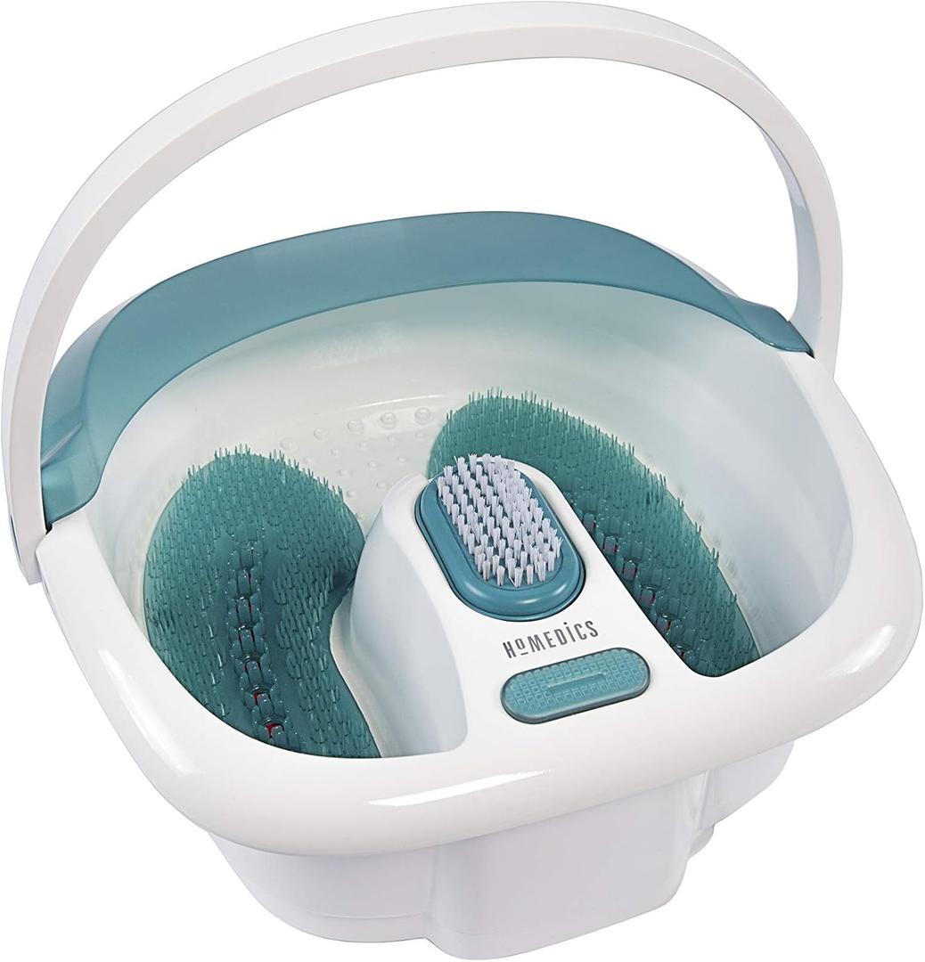 HoMedics Bubble Spa Elite Footbath, 2-in-1 Removable Pedicure Center, Toe-Touch Control, Easy Tote Handle No-Splash, FB-450H