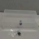 Refrigerator Medicine Lock Box 12 x 6 x 4.5 Inch Acrylic First Aid Wall Cabinet Case with Keys and Mounting Accessories Wall Mount Clear Medicine Box with Labels for Home