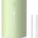 KQLKJ Portable Mini Humidifier, 350ml Small Cool Mist Humidifier for Plants, USB Personal Desktop Humidifier for Bedroom Car Office Travel with Auto Shut-Off & 2 Mist Modes (Green)