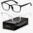 Blue Light Blocking Glasses - Fashion Square Fake Eyeglasses, Anti UV Ray Computer Gaming Glasses Blue Blockers for Women/Men