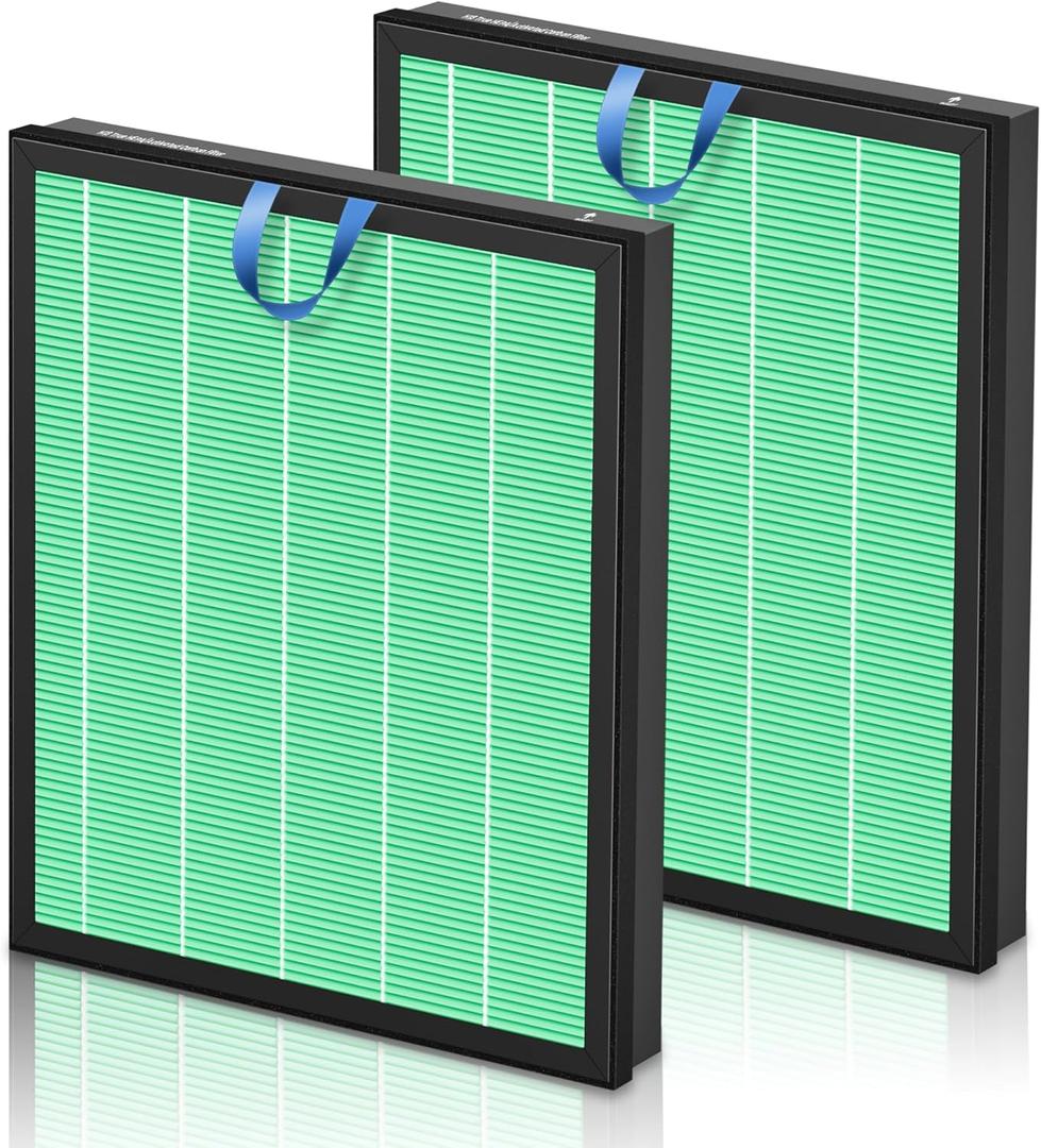 Vital 200S Toxin Absorber Replacement Filter for LEVOIT Vital 200S and Vital 200S-P Air Purifier, True HEPA and High-Efficiency Activated Carbon Filter, Vital 200S-RF-TX, 2 Pack, Green