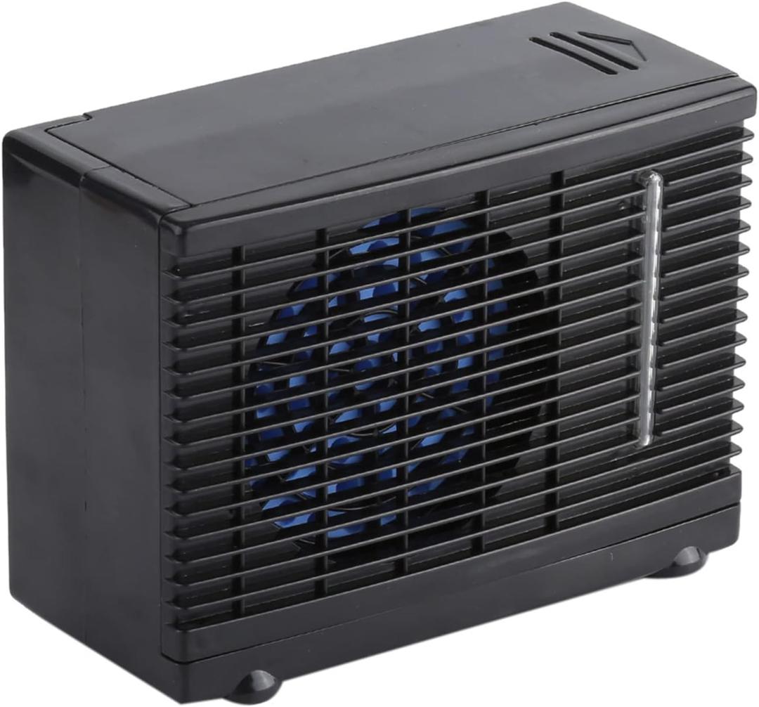 KIMISS Portable AC for Car, Portable Air Conditioner DC 12V Car Truck Home 20 x 11 x 15cm 2 Speed Adjustable Mini Fan Small Air Conditioner for Home Desktop