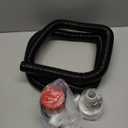 Non-automatic 0.98 Inch Bilge Pump kit for Boats, 12V 500GPH Bilge Pumps with 6 Ft/1.8 Meters Hose, 2 Pcs Stainless Steel Clamps and Thru Hull Fitting, Suitable for Speedboats Yachts