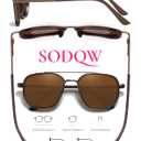 SODQW Tangle Free Aviator Sunglasses for Women Polarized Square Frame With UV400 Protection Sun Glasses for Driving