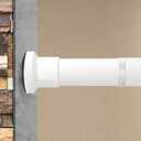 ASHLEYRIVER Room Divider Tension Curtain Rod,Tension Shower Window Curtain Rod,No Drilling,Very Secure-43-83 Inch,White