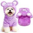 Dog Hoodie with Bear Ears Fleece Dog Sweater for Small Dogs French Bulldog Clothes Puppy Costume for Small Dogs XS Winter Clothes Cozy Pet Fleece for Cats, XL