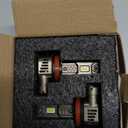 SEALIGHT H11/H9/H8 LED Fog Bulb, 45000LM Super Brighter than Halogen, 6500K White Built-in Driver, 70000Hrs Lifespan with Cooling Fan, IP68 Waterproof, 2 Pack