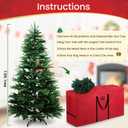 7.5Ft Christmas Tree Storage Bag - Heavy Duty 600D Oxford, Extra Large Capacity with Reinforced Handles & Dual Zipper for Artificial Christmas Trees, Holiday Decorations & Ornaments (Red, 48x15x22in) (48x15x20in)